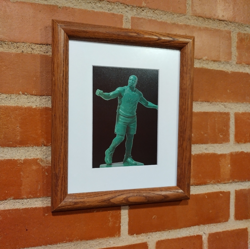 Shaq Orlando Magic Retro NBA Plastic Army Man Framed Art Print